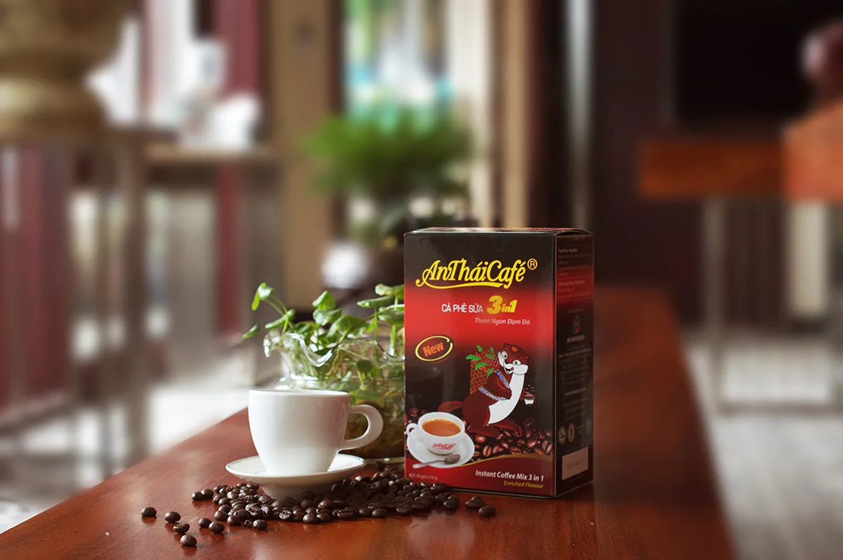 Cà phê sữa 3 in1 AnThaiCafé. Tinh túy giọt cà phê ngon!