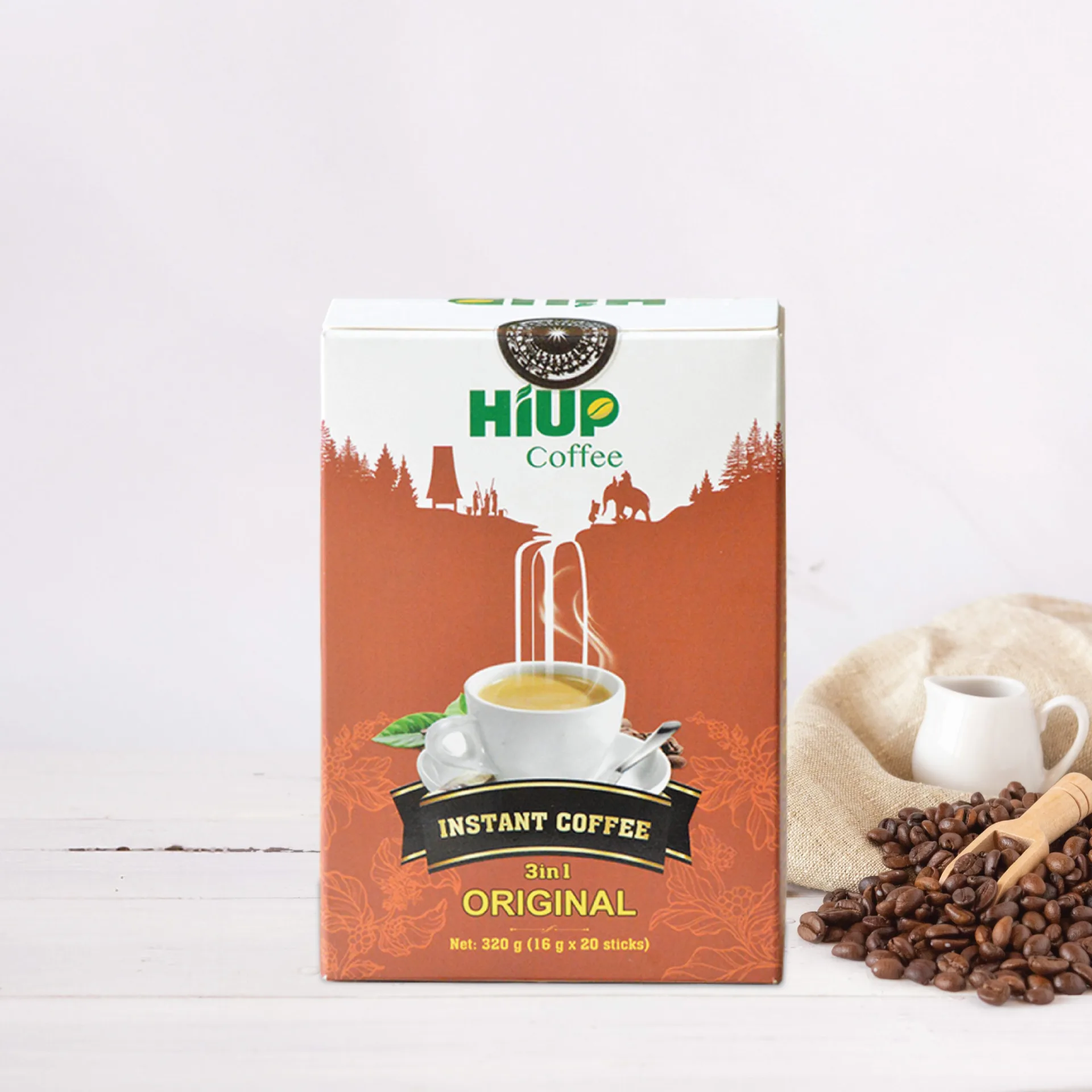 Cà Phê Sữa 3in1 Nguyên vị (20 gói x 16g) - Hiup Coffee