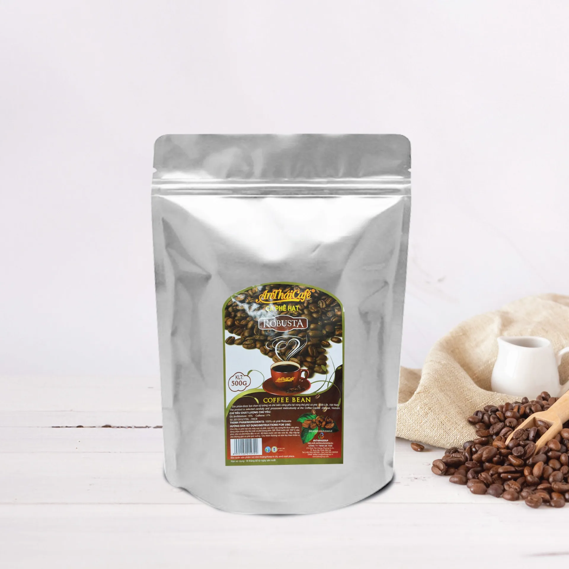 Cà Phê Hạt Rang Robusta 500g - AnTháiCafé