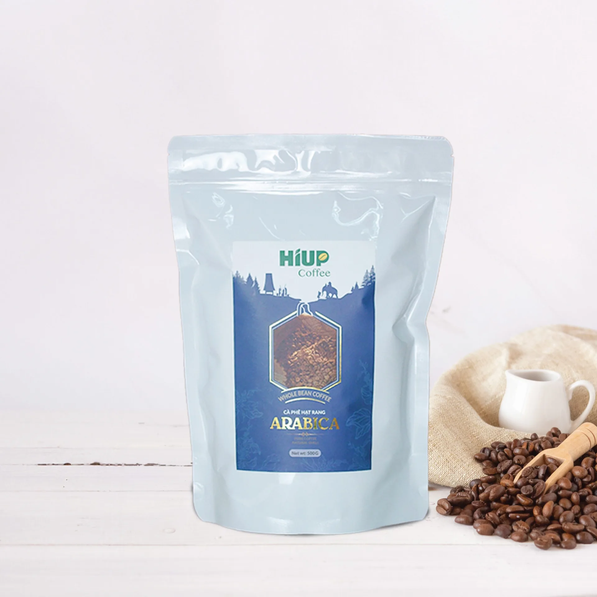 Cà Phê Hạt Rang Arabica 500g - Hiup Coffee