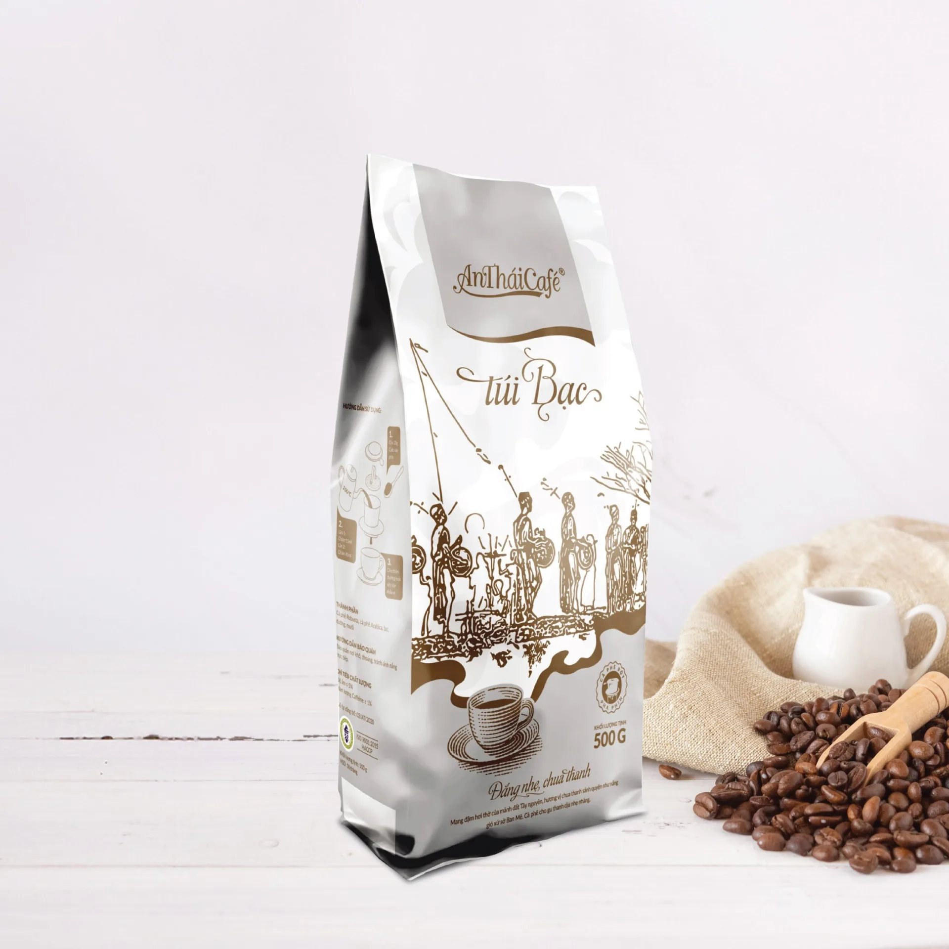 Cà Phê Bột Túi Bạc 500g - AnTháiCafé